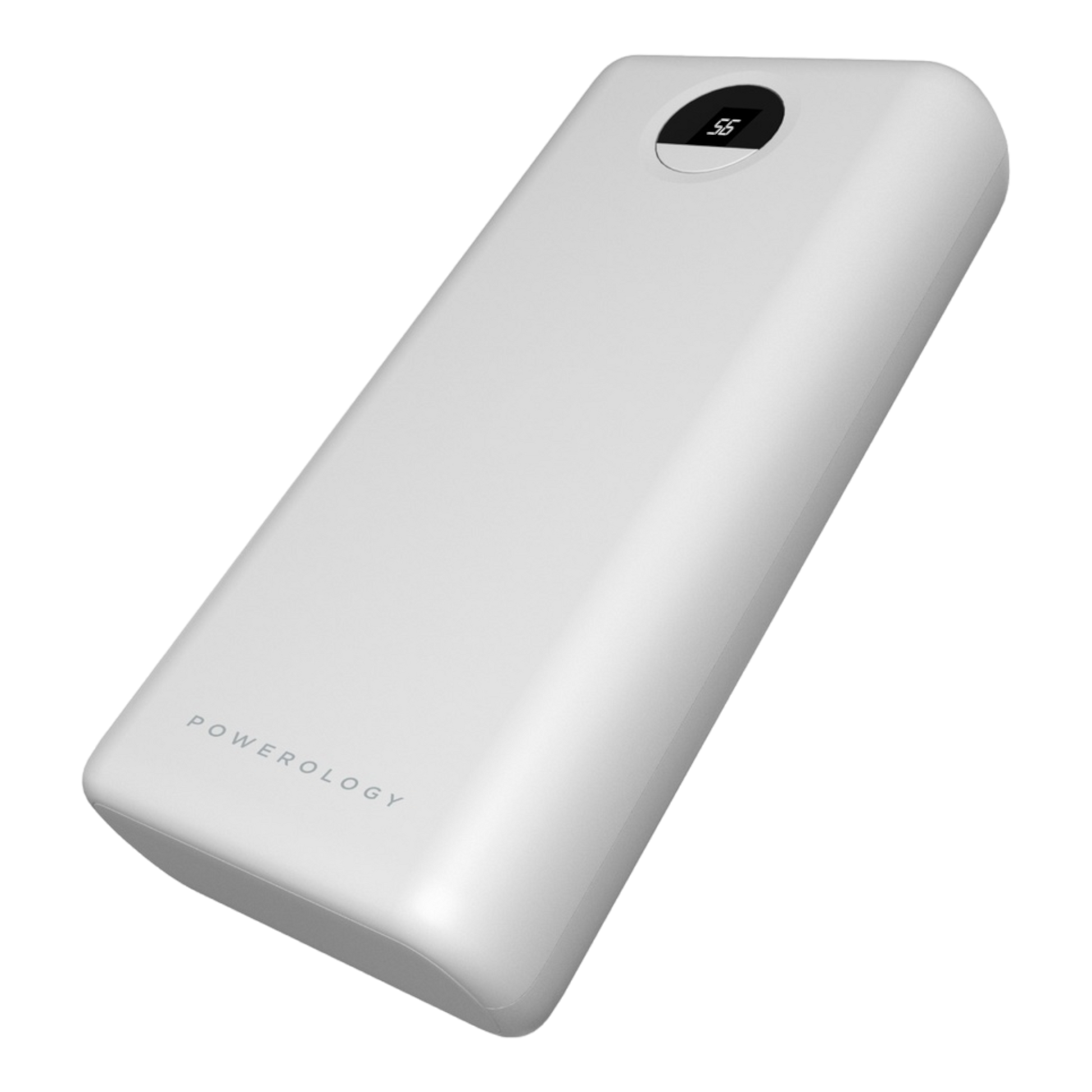 Powerology Quick Charge Power Bank 30000mAh PD 45W with Type-C to Type-C Cable White - alAsil