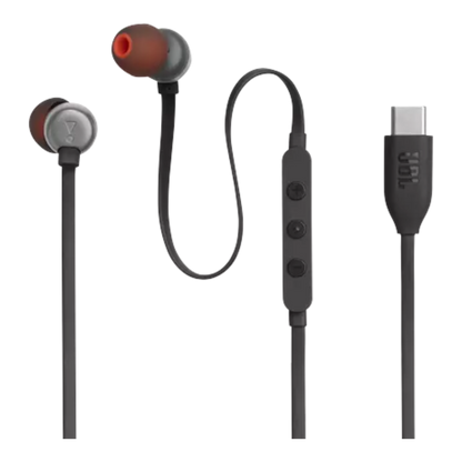 JBL Tune 310C USB Wired In-Ear Headphones Black - alAsil