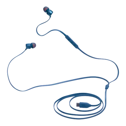 JBL Tune 310C USB Wired In-Ear Headphones Blue - alAsil