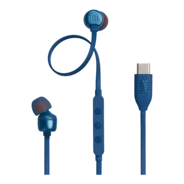 JBL Tune 310C USB Wired In-Ear Headphones Blue - alAsil