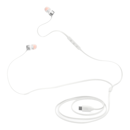 JBL Tune 310C USB Wired In-Ear Headphones White - alAsil