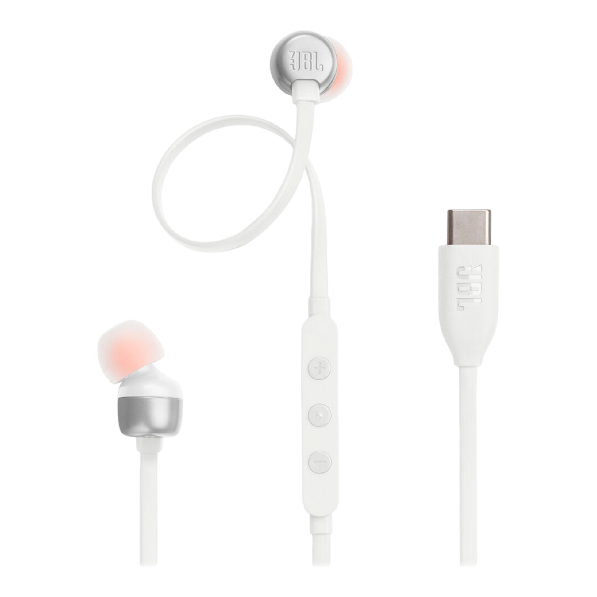 JBL Tune 310C USB Wired In-Ear Headphones White - alAsil