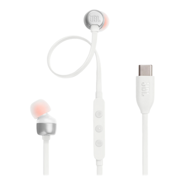 JBL Tune 310C USB Wired In-Ear Headphones White - alAsil
