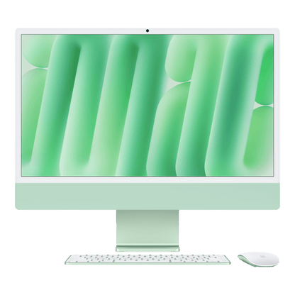 iMac (All In One) 24-inch (2024) MWUE3 - M4 chip 8-Core CPU 8-Core GPU 16GB Unified Memory 256GB SSD Storage Green - alAsil