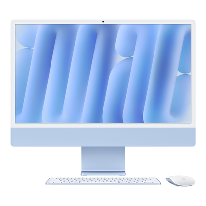 iMac (All In One) 24-inch (2024) MD2T4 - M4 chip 10-Core CPU 10-Core GPU 24GB Unified Memory 512GB SSD Storage Blue