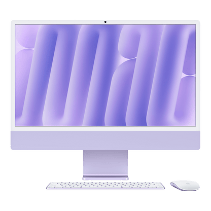 iMac (All In One) 24-inch (2024) Z1E7 - M4 chip 8-Core CPU 8-Core GPU 16GB Unified Memory 256GB SSD Storage Purple - alAsil