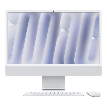 iMac (All In One) 24-inch (2024) MWUC3 - M4 chip 8-Core CPU 8-Core GPU 16GB Unified Memory 256GB SSD Storage Silver - alAsil