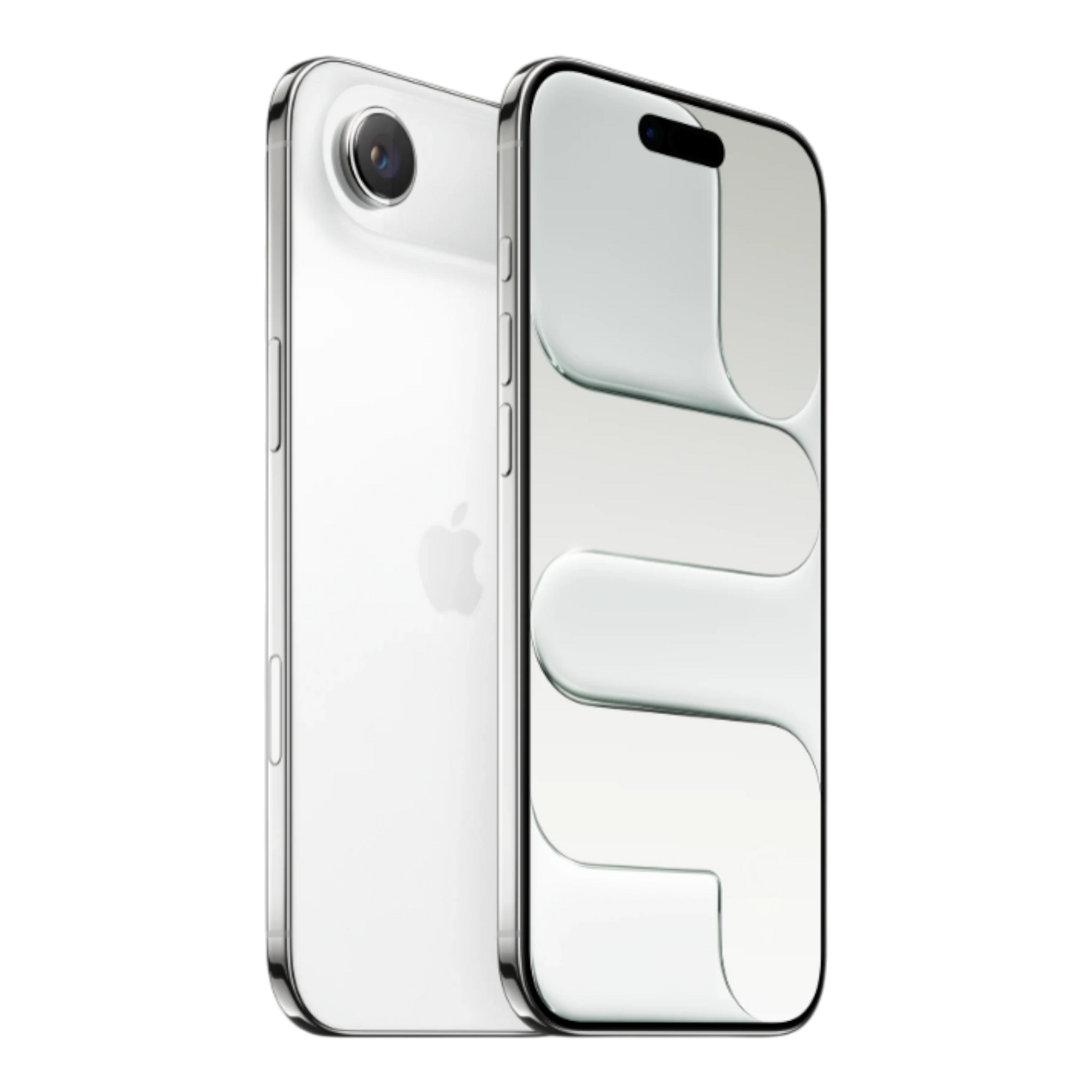 Apple iPhone Air in Cloud White, showcasing front and back design with sleek edges and camera.
