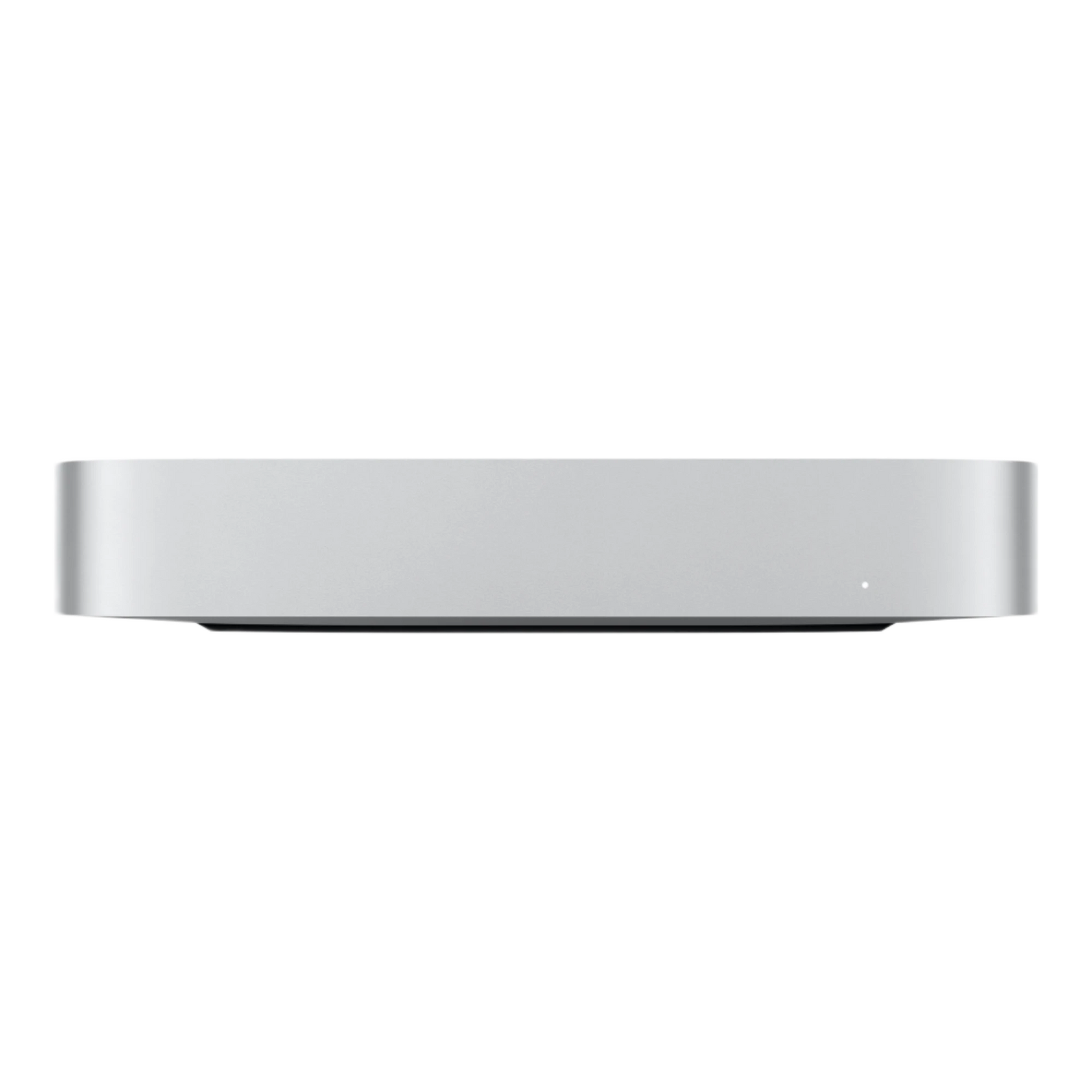 Apple Mac Mini M2 2023 front view with minimal silver design