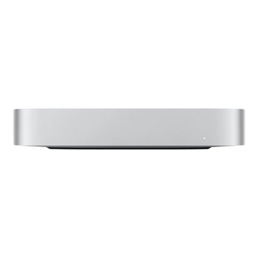 Apple Mac Mini M2 2023 front view with minimal silver design