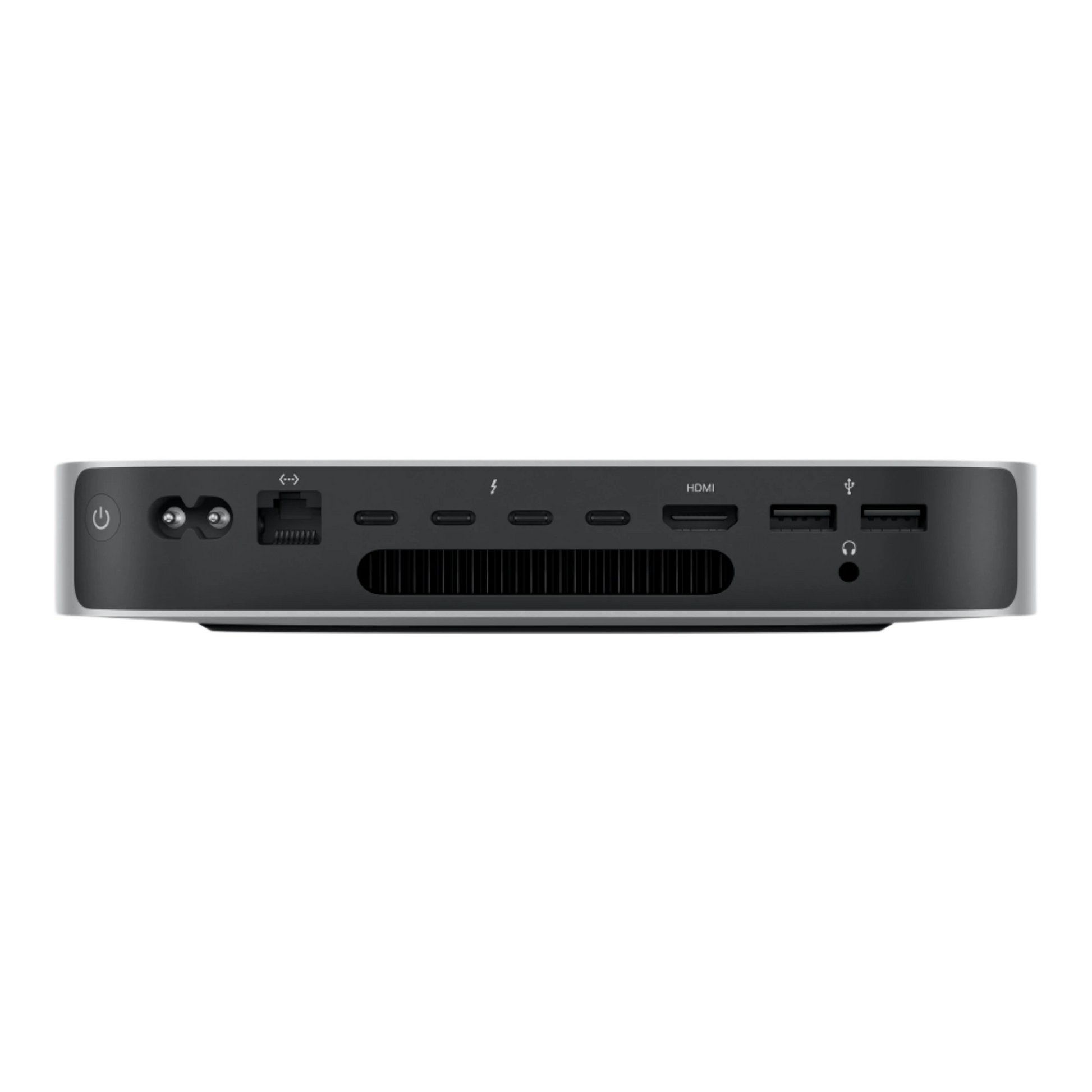 Apple Mac Mini M2 2023 back panel showing power input, Ethernet, HDMI, Thunderbolt and USB-A ports