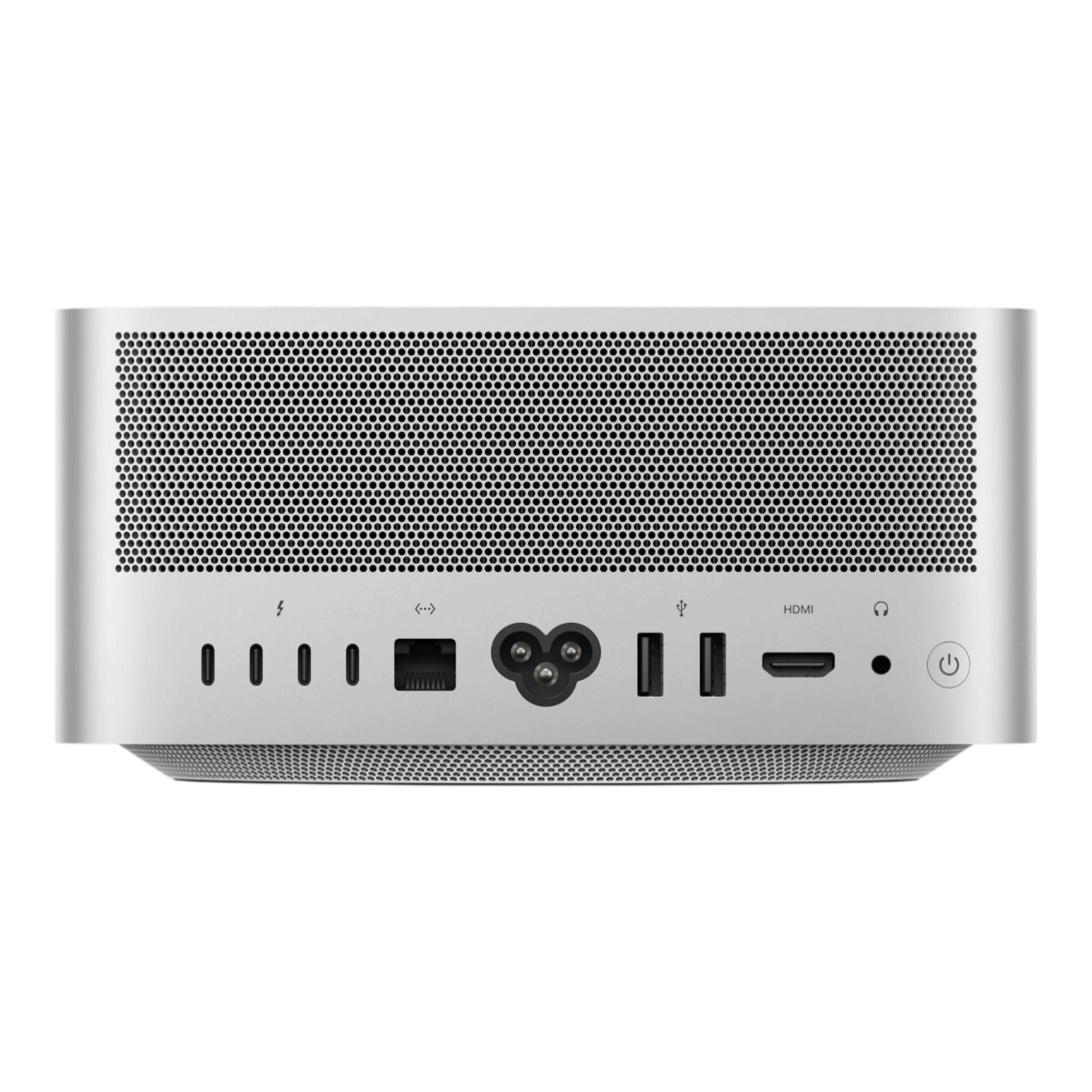 Back panel of Apple Mac Studio M2 Ultra 2025 showing Thunderbolt, HDMI, Ethernet and power ports