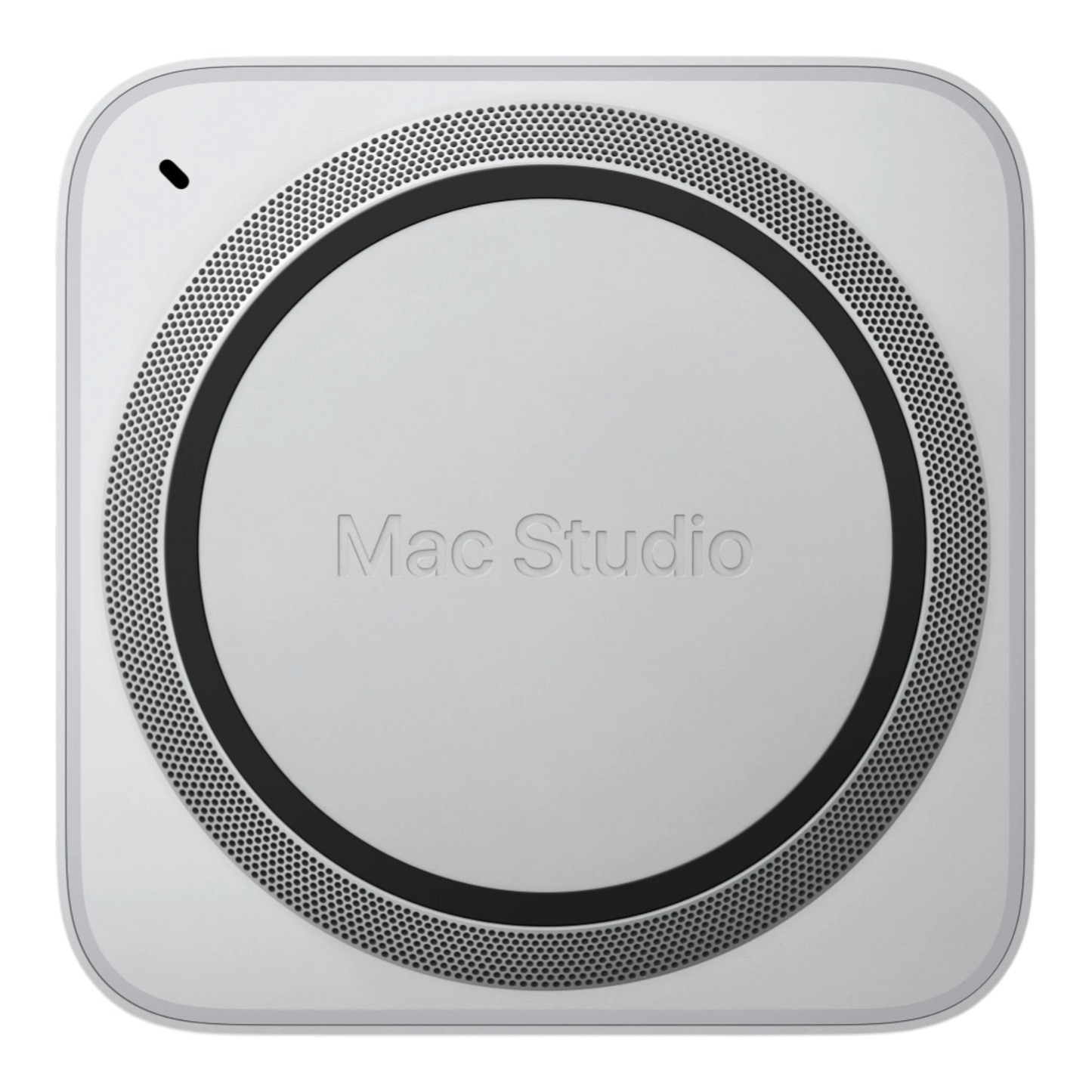 Bottom side of Mac Studio M2 Ultra 2025 with ventilation and Mac Studio branding