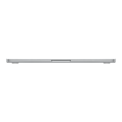 Sleek silver MacBook Air 13-inch displayed from the side, highlighting its slim profile.