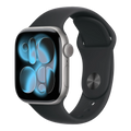 ساعة أبل سيريز 11 بنظام تحديد المواقع العالمي (GPS)، مقاس 42 مم، هيكل من الألومنيوم الرمادي الفضائي مع سوار رياضي أسود - متوسط/كبير