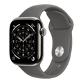 Apple Watch Series 11 GPS + Cellular, 42mm Natural Titanium Case with Stone Gray Sport Band - S/M