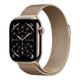 Apple Watch Series 11 GPS + Cellular, 42mm Gold Titanium Case with Gold Milanese Loop