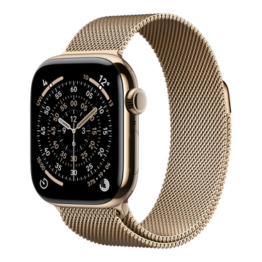 Apple Watch Series 11 GPS + Cellular, 42mm Gold Titanium Case with Gold Milanese Loop 45676e-4.myshopify.com Apple Apple Watch Series 11 GPS + Cellular, 42mm Gold Titanium Case with Gold Milanese Loop 45676e-4.myshopify.com Apple