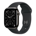 Apple Watch Series 11 GPS + Cellular, 42mm Slate Titanium Case with Black Sport Band - S/M