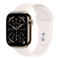Apple Watch Series 11 GPS + Cellular, 42mm Gold Titanium Case with Light Blush Sport Band - M/L