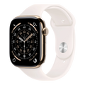 Apple Watch Series 11 GPS + Cellular, 46mm Gold Titanium Case with Light Blush Sport Band - M/L