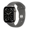 Apple Watch Series 11 GPS + Cellular, 46mm Natural Titanium Case with Stone Gray Sport Band - M/L