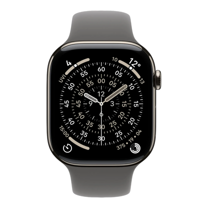 Apple Watch Series 11 GPS + Cellular, 46mm Natural Titanium Case with Stone Gray Sport Band - S/M 45676e-4.myshopify.com Apple Apple Watch Series 11 GPS + Cellular, 46mm Natural Titanium Case with Stone Gray Sport Band - S/M 45676e-4.myshopify.com Apple