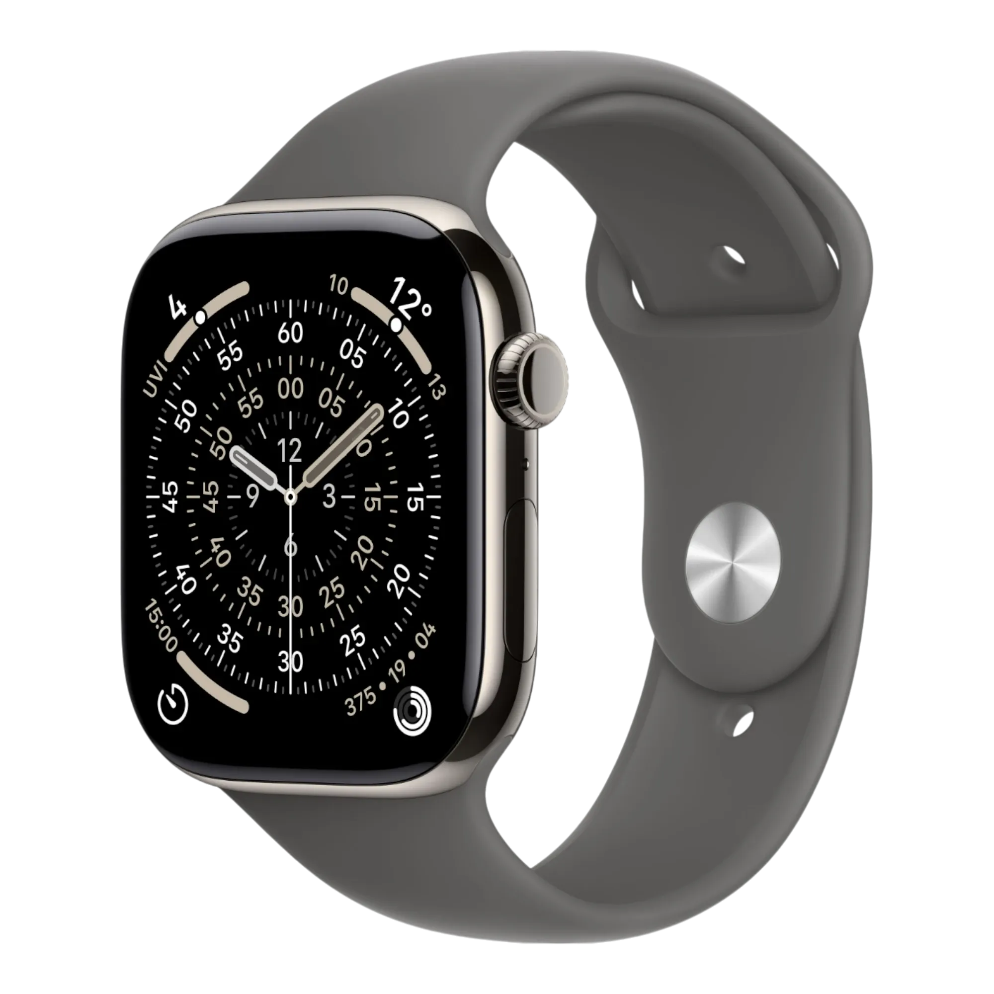 Apple Watch Series 11 GPS + Cellular, 46mm Natural Titanium Case with Stone Gray Sport Band - S/M 45676e-4.myshopify.com Apple Apple Watch Series 11 GPS + Cellular, 46mm Natural Titanium Case with Stone Gray Sport Band - S/M 45676e-4.myshopify.com Apple