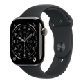 Apple Watch Series 11 GPS + Cellular, 46mm Slate Titanium Case with Black Sport Band - M/L