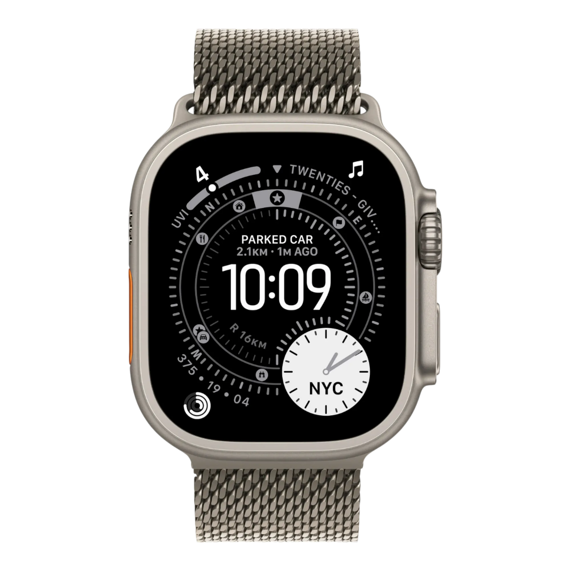 Apple Watch Ultra 3 GPS + Cellular, 49mm Natural Titanium Case with Natural Titanium Milanese Loop - Medium 45676e-4.myshopify.com Apple Apple Watch Ultra 3 GPS + Cellular, 49mm Natural Titanium Case with Natural Titanium Milanese Loop - Medium 45676e-4.myshopify.com Apple
