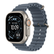 Apple Watch Ultra 3 GPS + Cellular, 49mm Natural Titanium Case with Anchor Blue Ocean Band