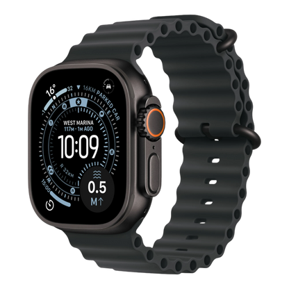 Apple Watch Ultra 3 GPS + Cellular, 49mm Black Titanium Case with Black Ocean Band