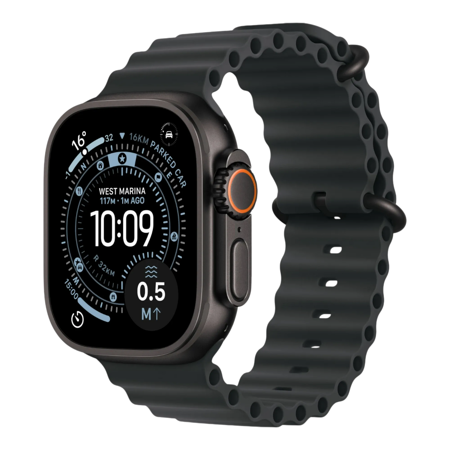 Apple Watch Ultra 3 GPS + Cellular, 49mm Black Titanium Case with Black Ocean Band 45676e-4.myshopify.com Apple Apple Watch Ultra 3 GPS + Cellular, 49mm Black Titanium Case with Black Ocean Band 45676e-4.myshopify.com Apple