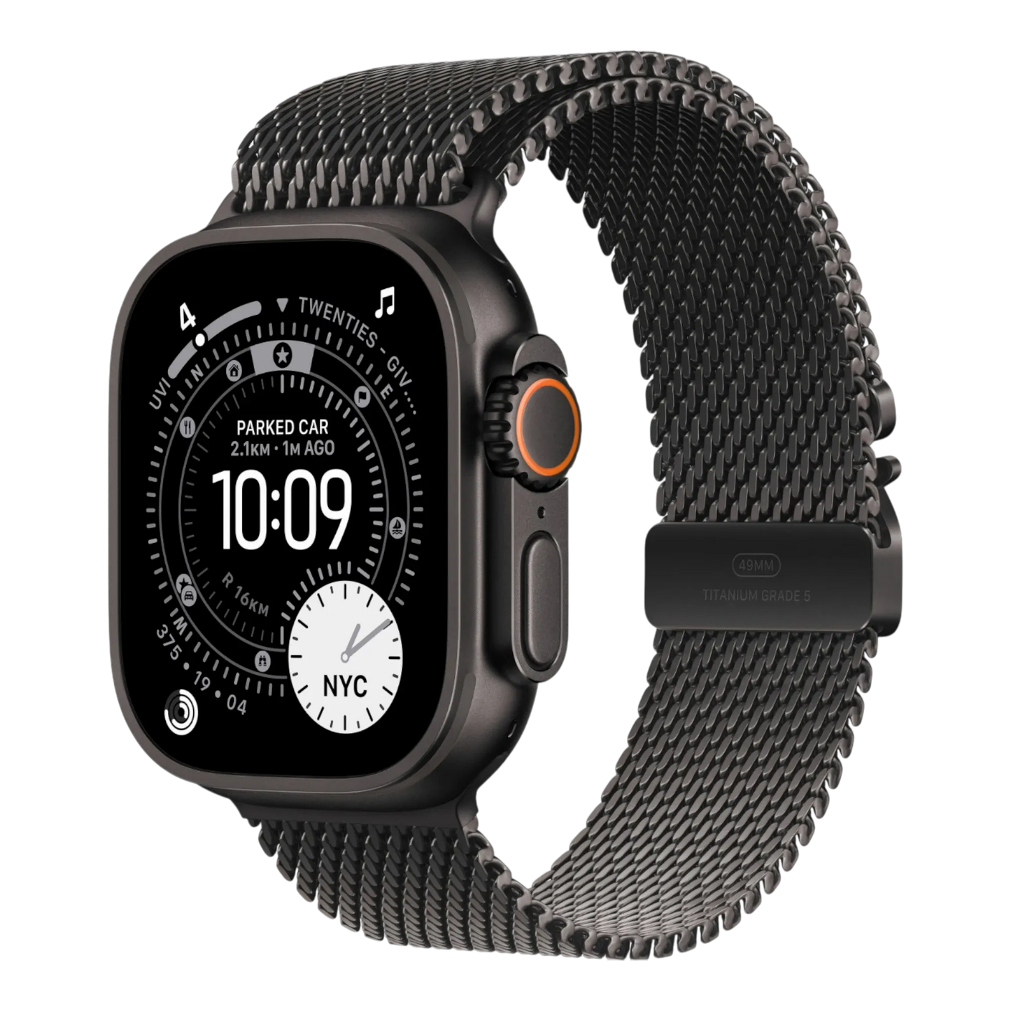 Apple Watch Ultra 3 GPS + Cellular, 49mm Black Titanium Case with Black Titanium Milanese Loop - Large 45676e-4.myshopify.com Apple Apple Watch Ultra 3 GPS + Cellular, 49mm Black Titanium Case with Black Titanium Milanese Loop - Large 45676e-4.myshopify.com Apple