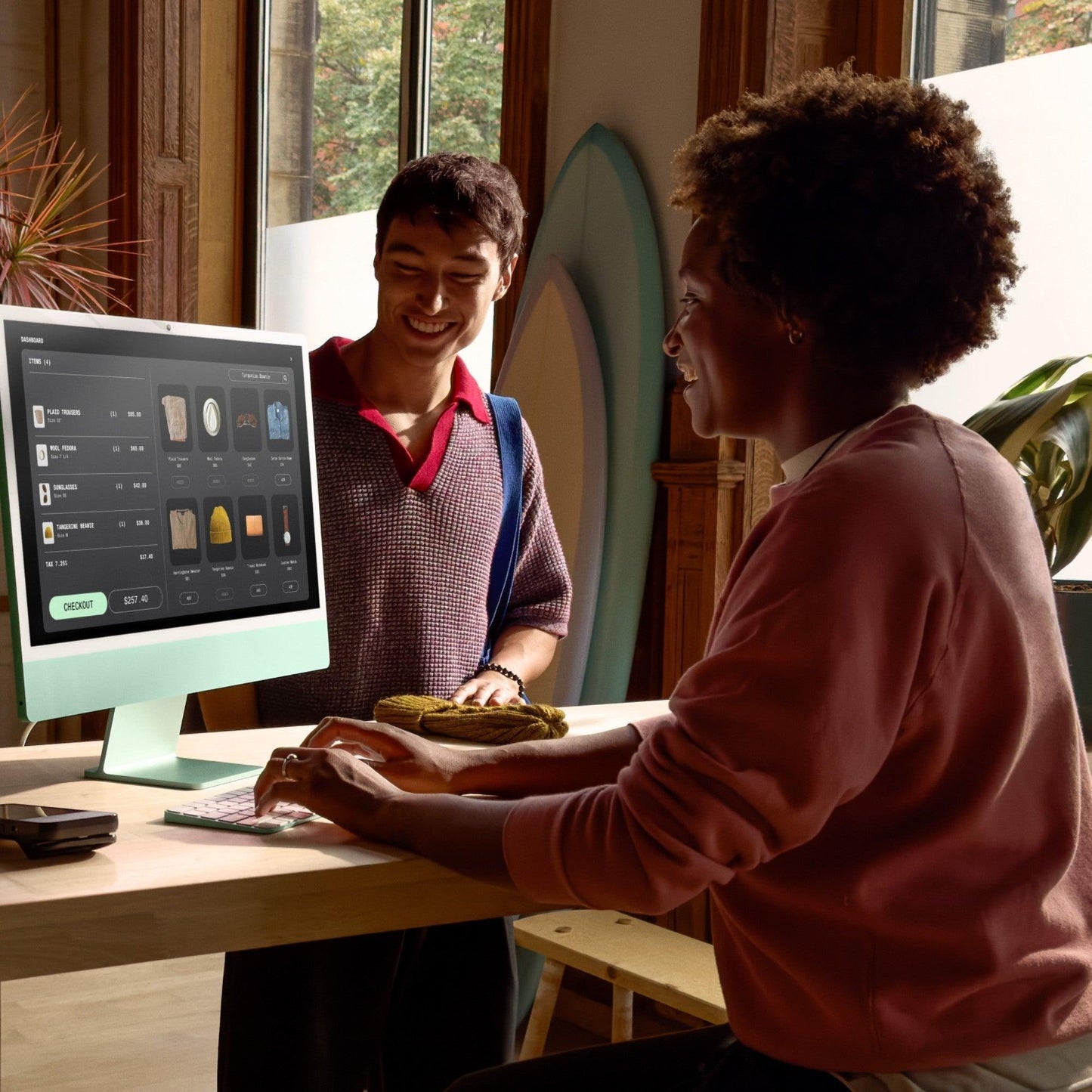 iMac (All In One) 24-inch (2024) Z1K8 - M4 chip 10-Core CPU 10-Core GPU 24GB Unified Memory 512GB SSD Storage Orange - alAsil